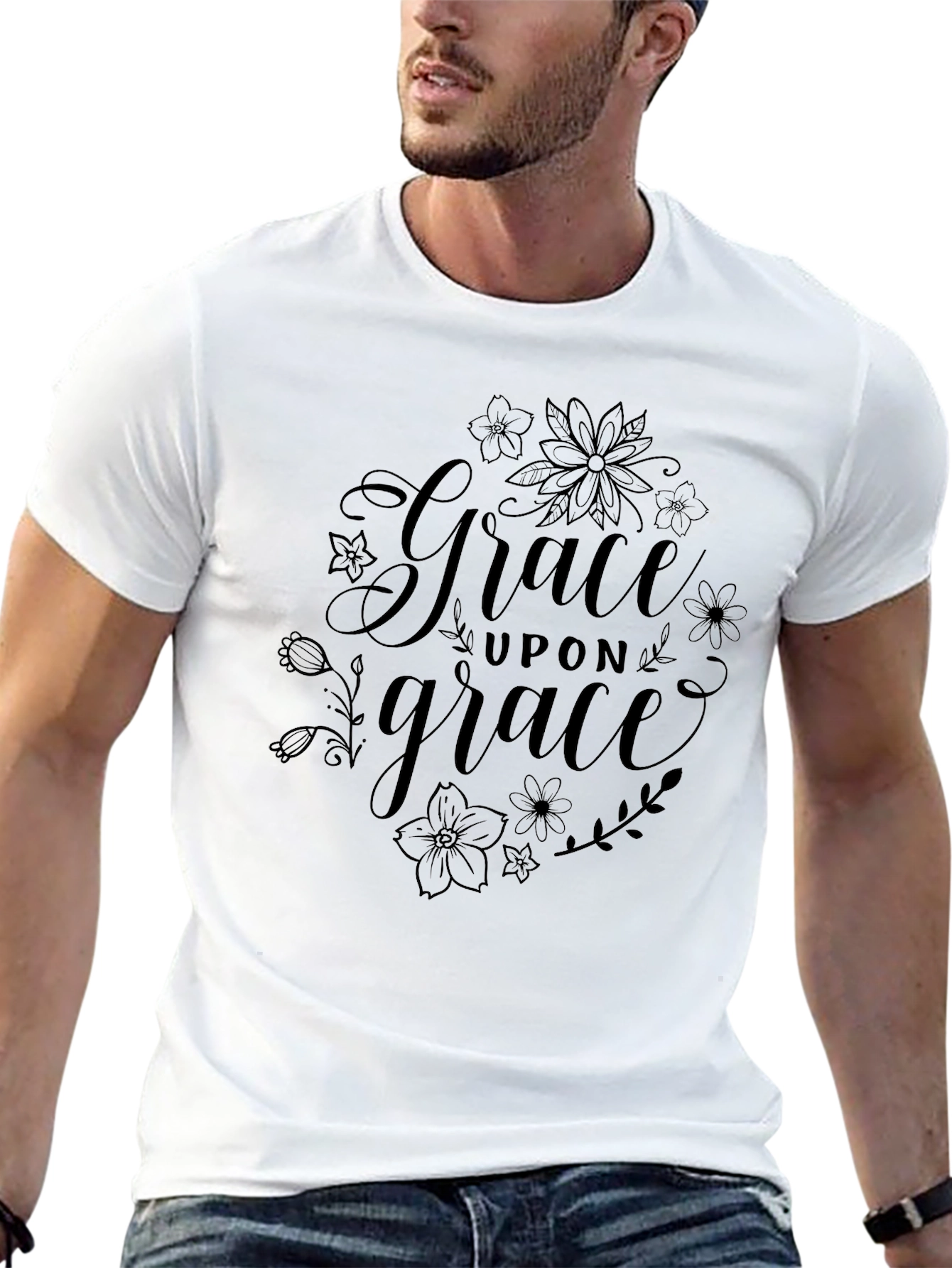 Grace Upon Grace Black Graphic T-Shirt