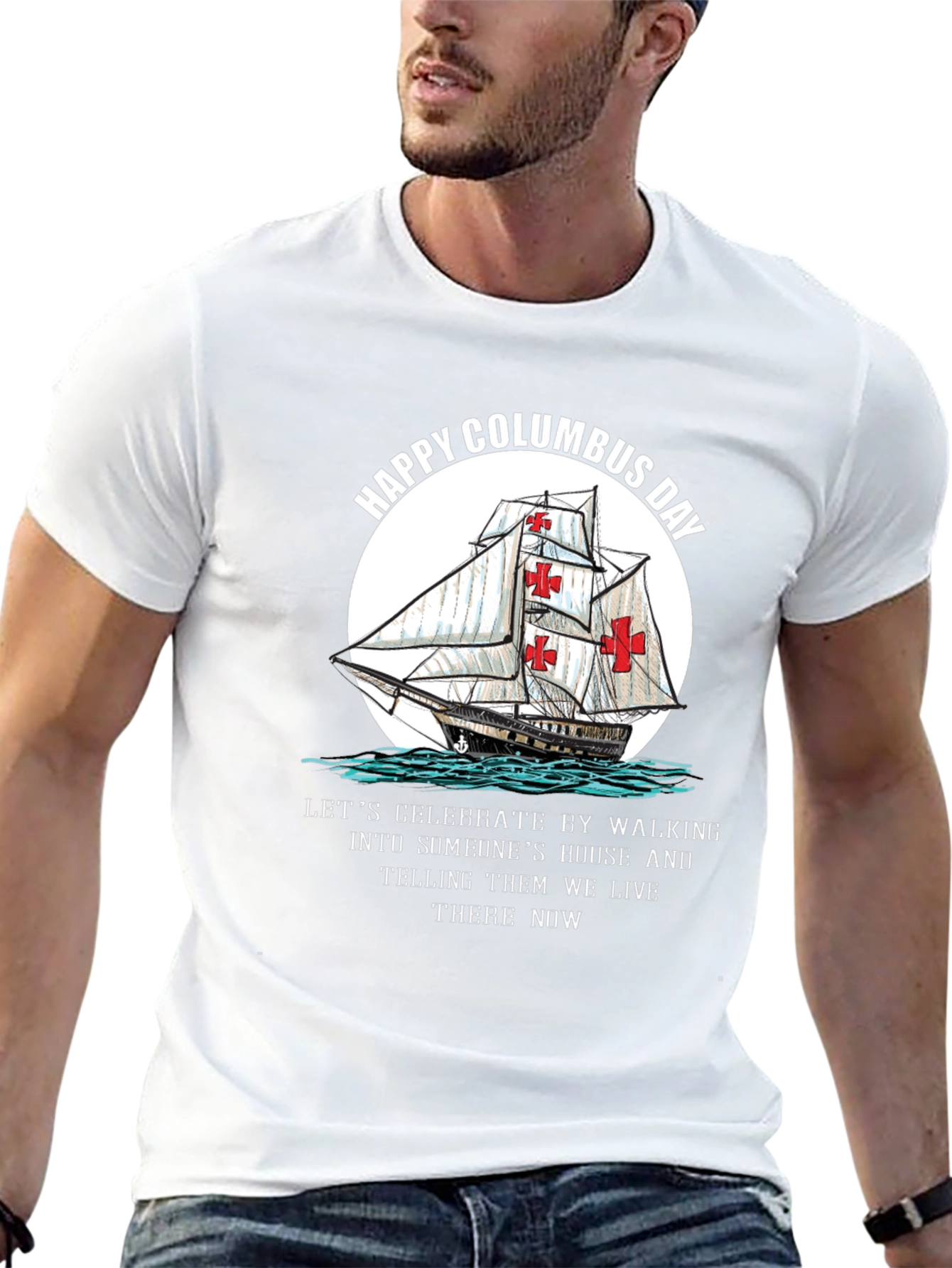 Happy Columbus Day Graphic T-Shirt