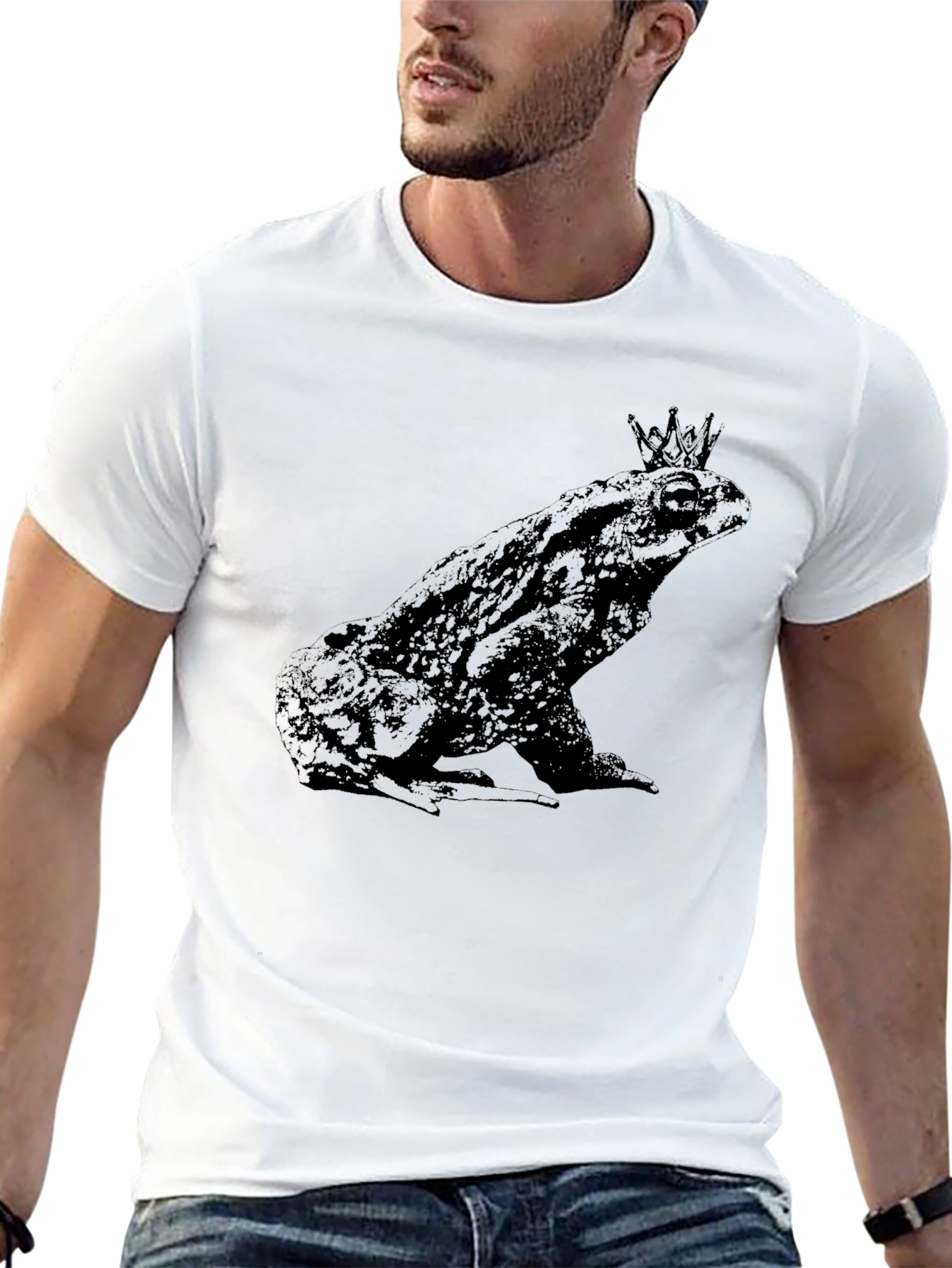 Frog King Black Graphic Tee