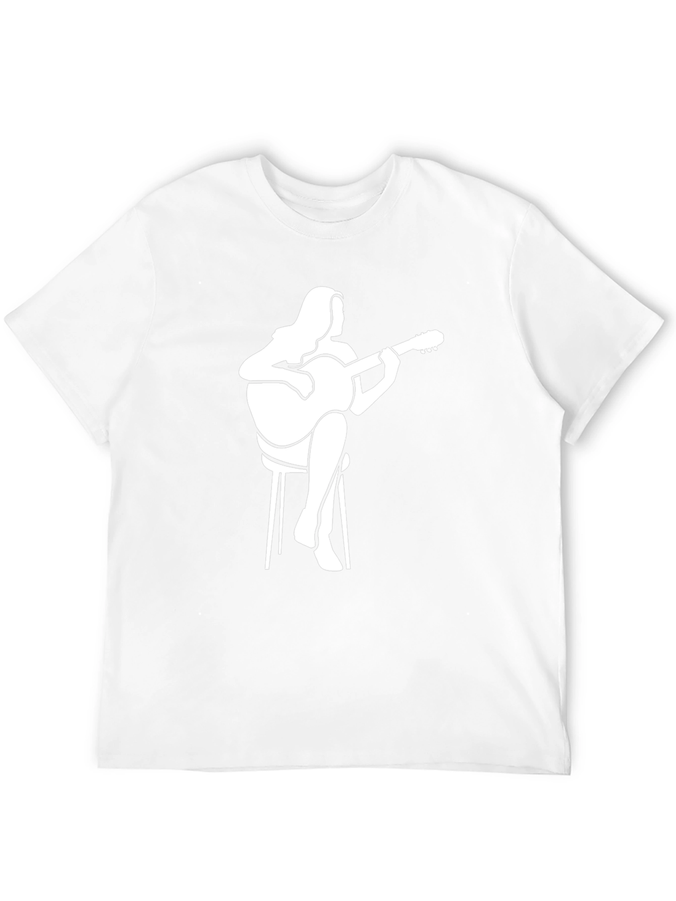 Guitar Player Graphic Tee - Black Casual T-Shirt