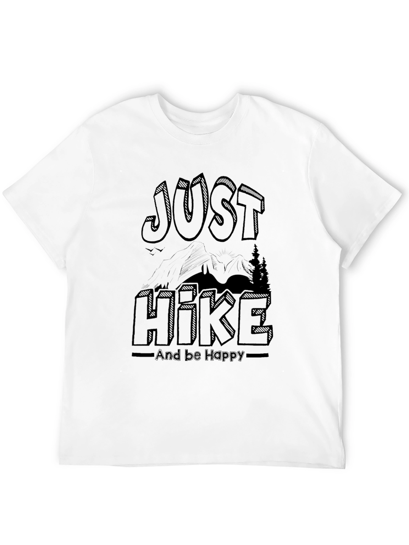 Just Hike & Be Happy Black T-Shirt