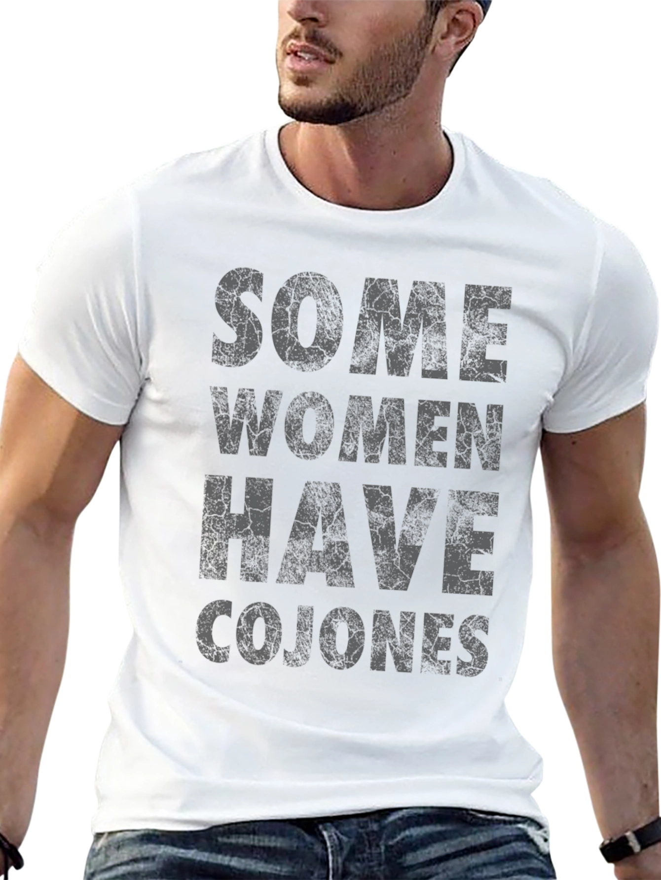 Some Women Have Cojones Black Graphic Tee
