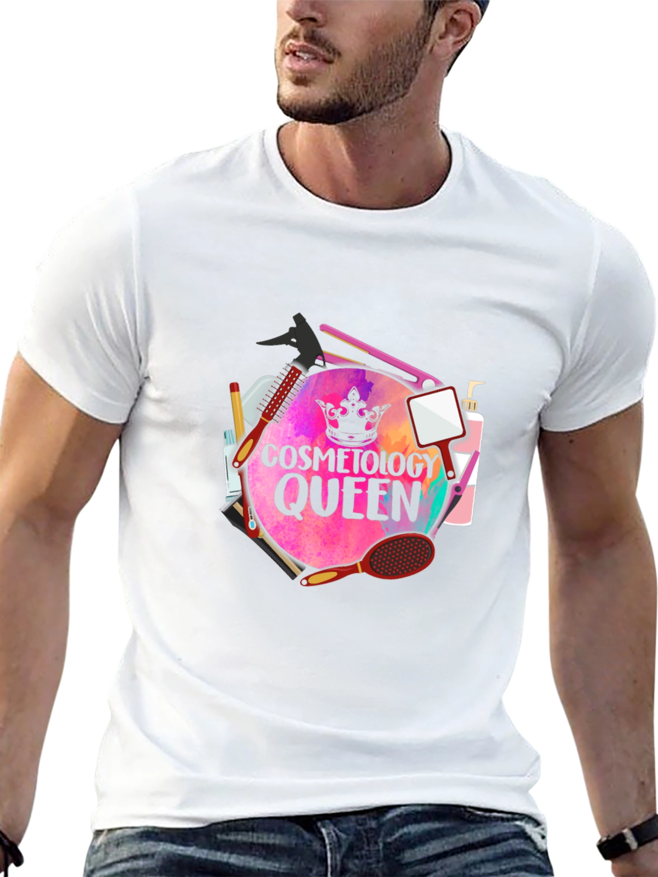 Cosmetology Queen T-Shirt - Stylish Salon Apparel