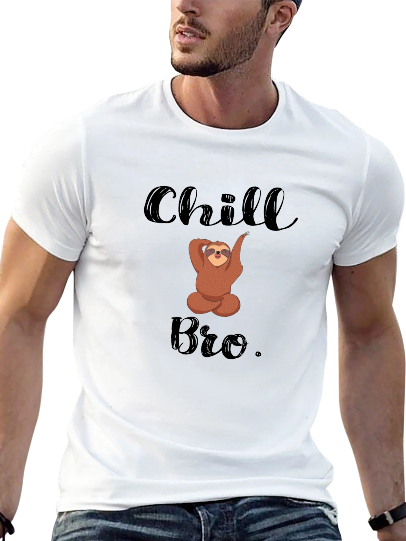 Chill Bro Sloth T-Shirt: Relaxed & Funny Mens Tee