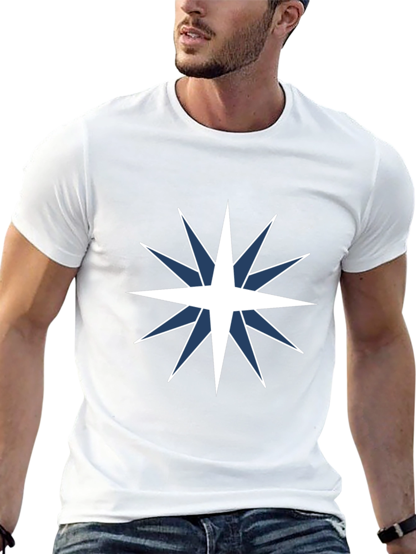 Star Compass Graphic Tee - Black