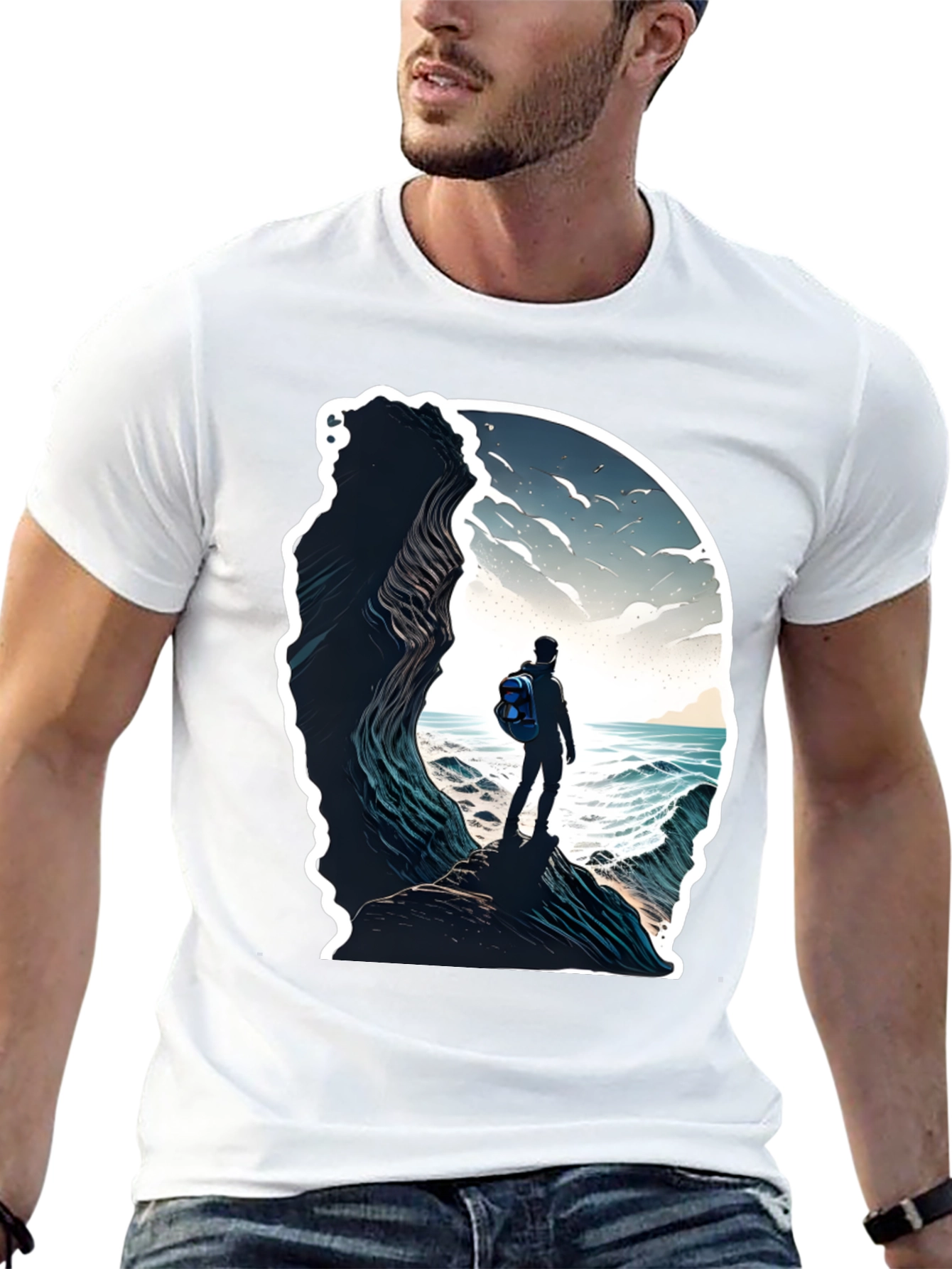 Ocean View Graphic Tee - Adventure Awaits