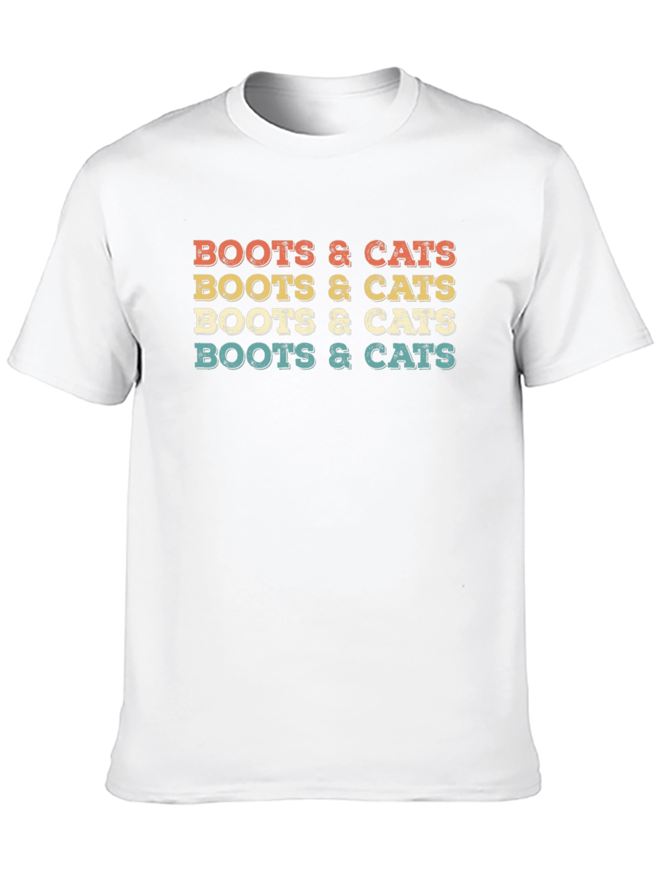 Retro Boots & Cats Graphic T-Shirt