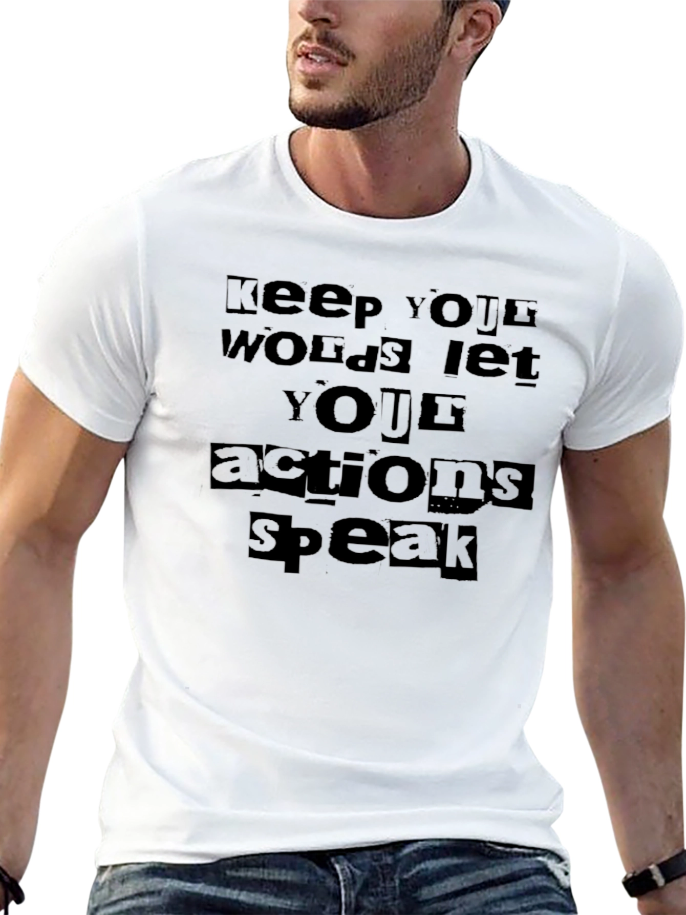 Actions Speak Louder T-Shirt - Mens Black Tee