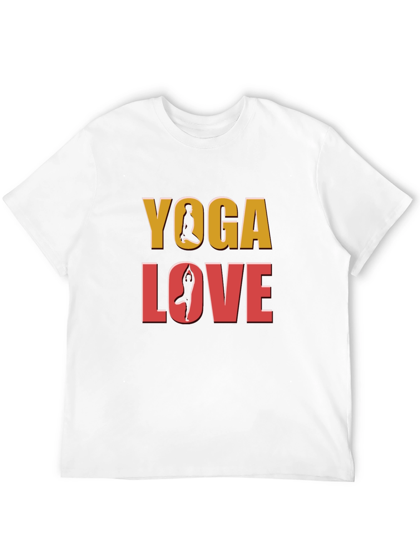 Yoga Love Graphic Tee - Black Cotton T-Shirt