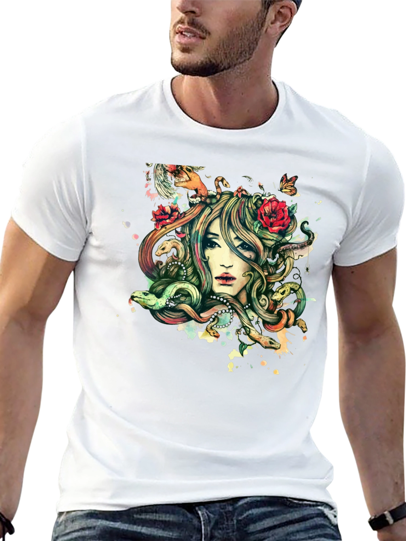 Medusa Graphic Black Tee