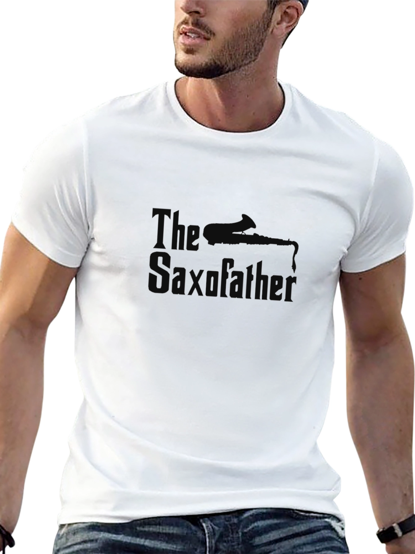 The Saxofather Black T-Shirt - Musical Humor