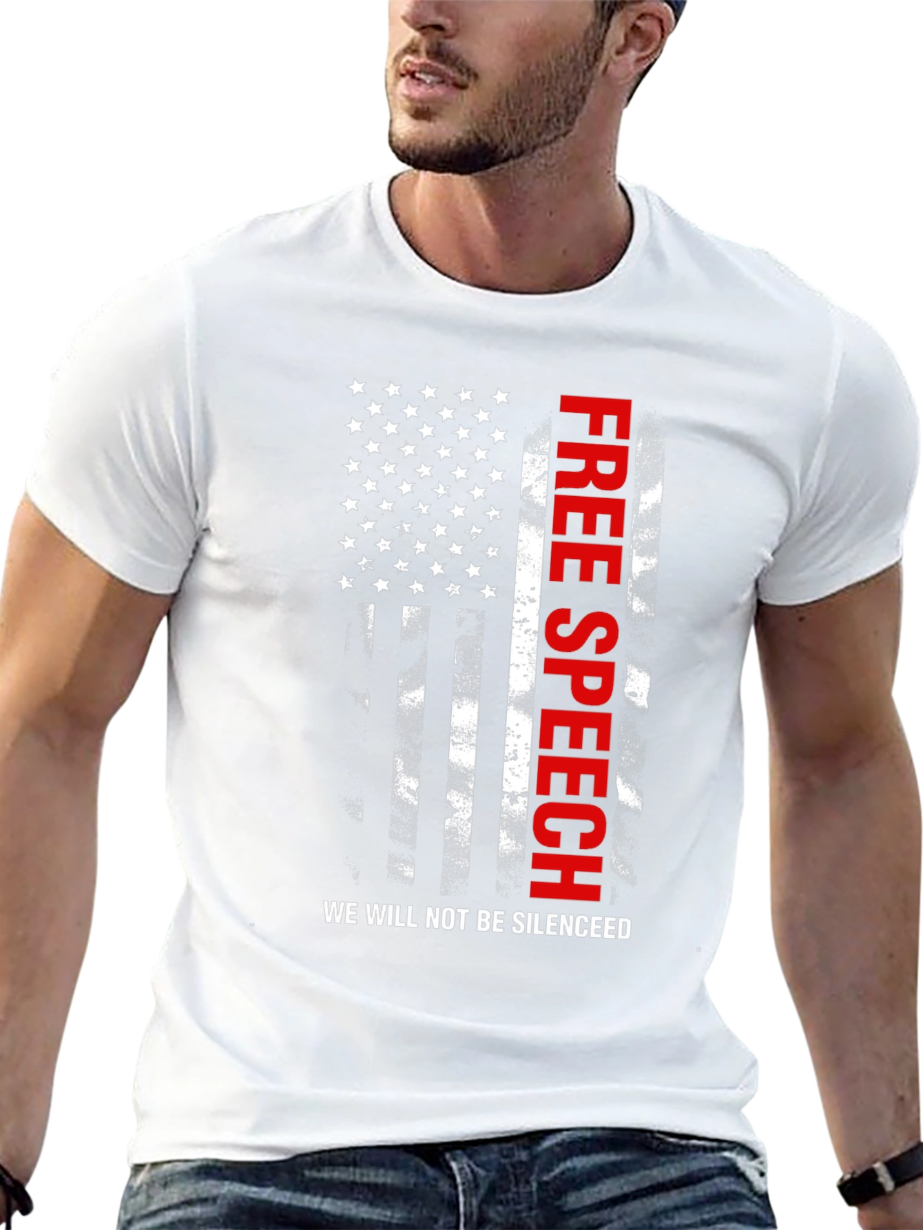 Free Speech American Flag Patriotic T-Shirt