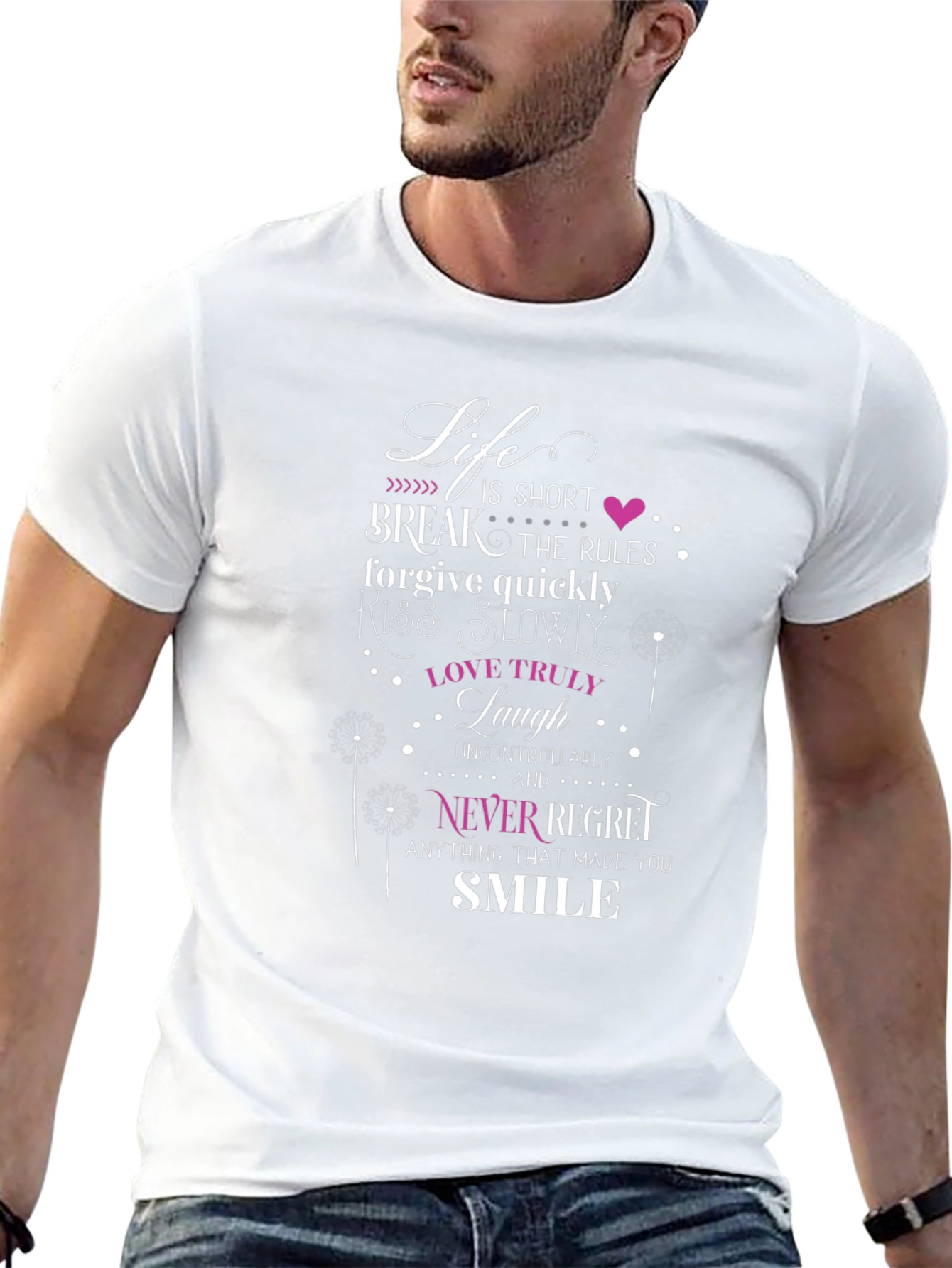 Inspirational Life Motto Black T-Shirt