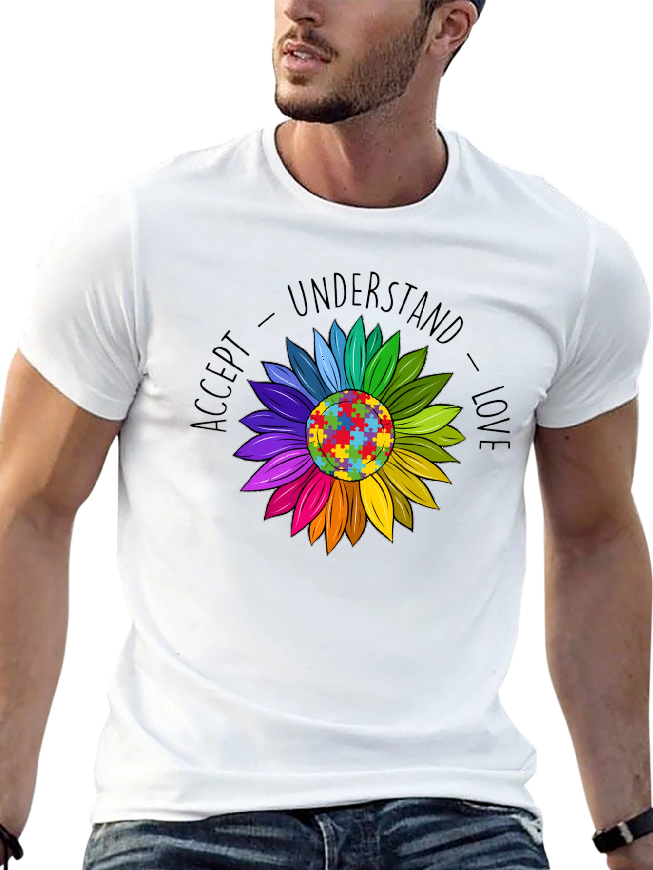 Autism Awareness Sunflower Graphic Tee