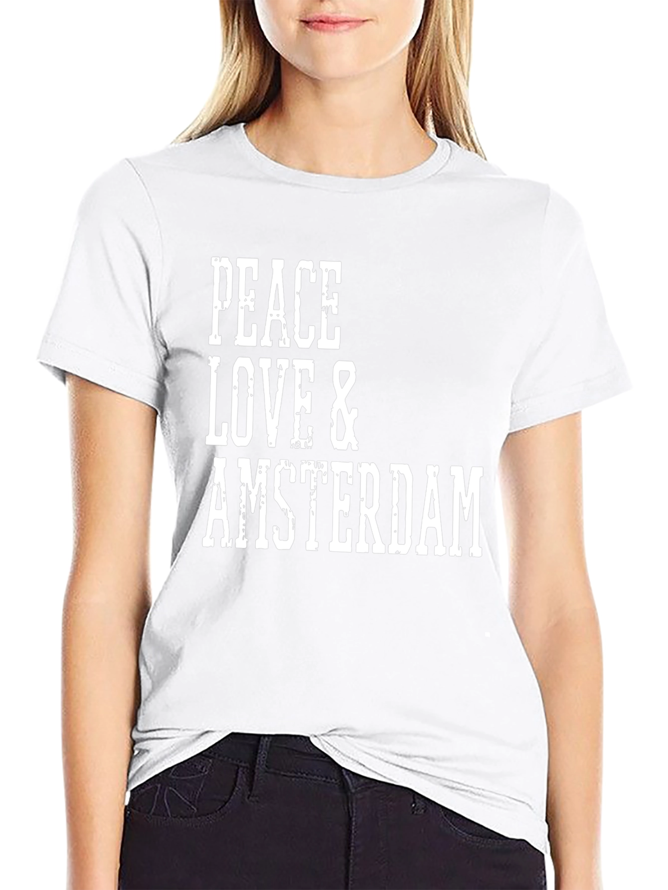 Peace Love Amsterdam Graphic T-Shirt
