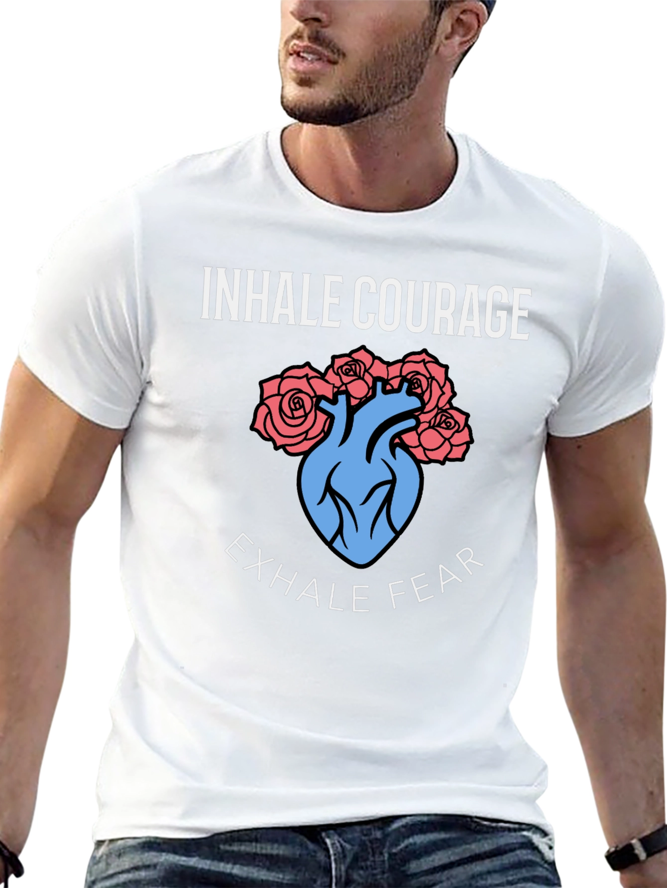 Inhale Courage Exhale Fear Graphic Tee