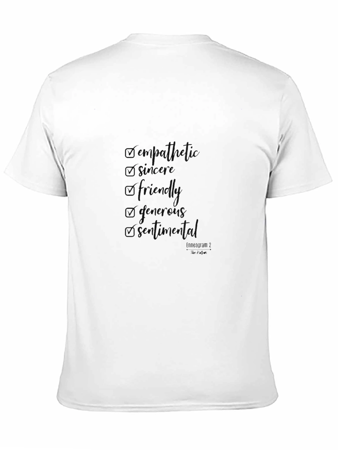 Traits T-Shirt - Empathic Sincere Friendly Generous Kind