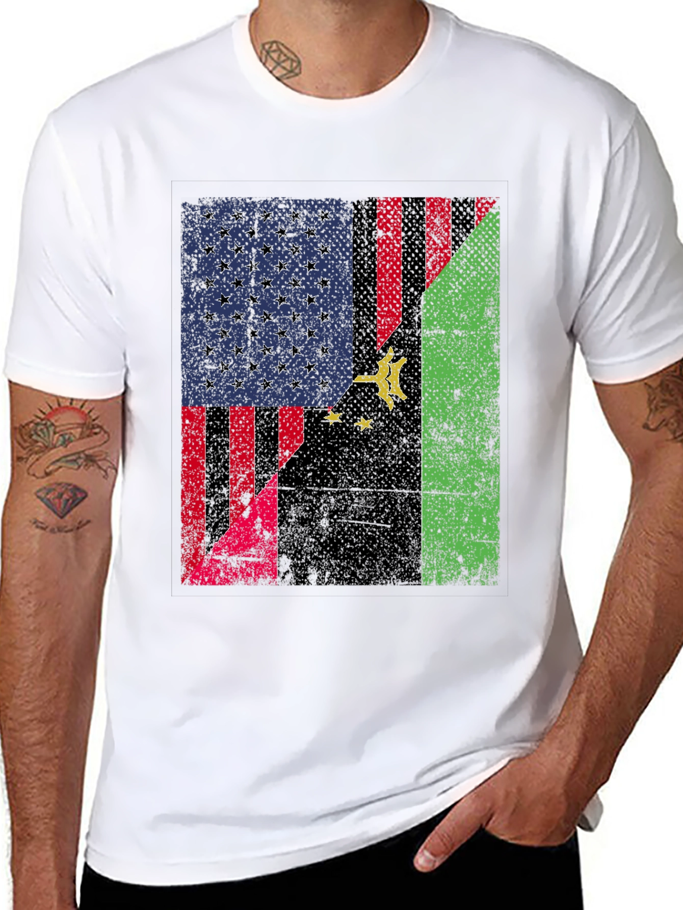 Afro American Flag Graphic Tee