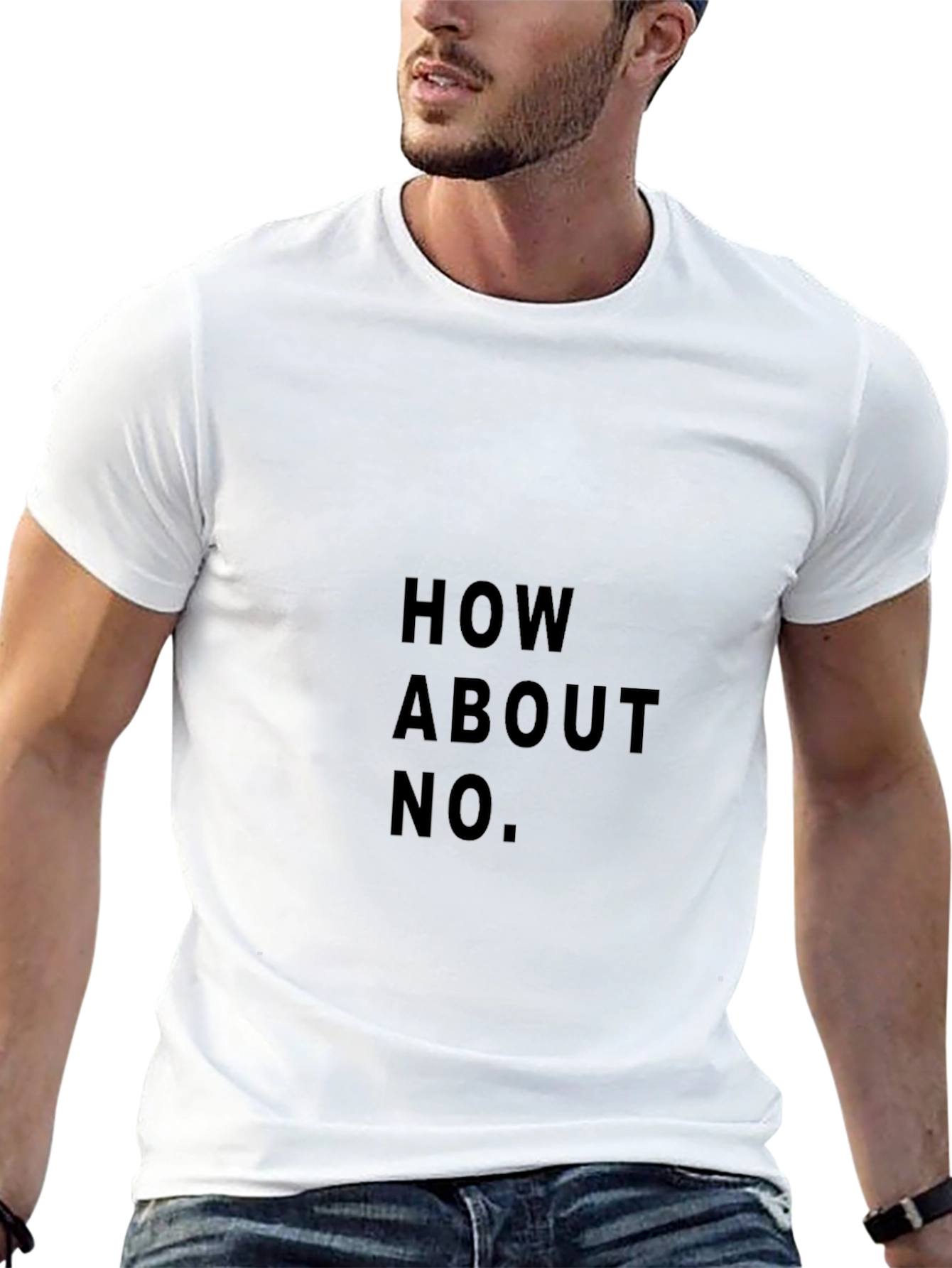 How About No. Graphic Tee - Black Cotton T-Shirt