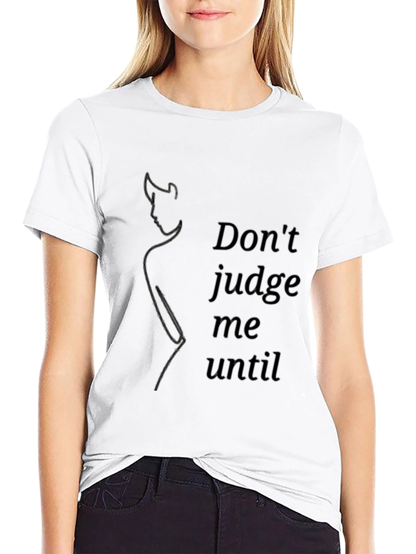 Dont Judge Me Graphic Tee - Trendy Black T-Shirt