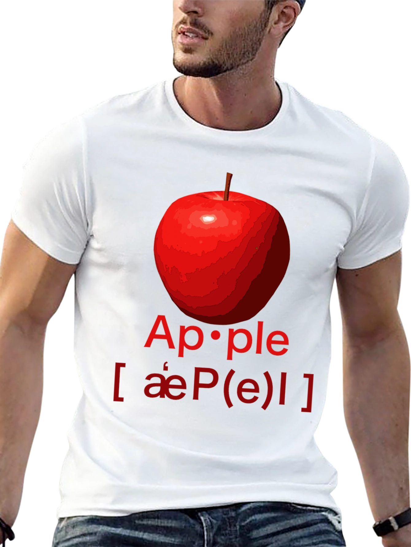 Apple Phonetics T-Shirt - Fruit Lover Graphic Tee