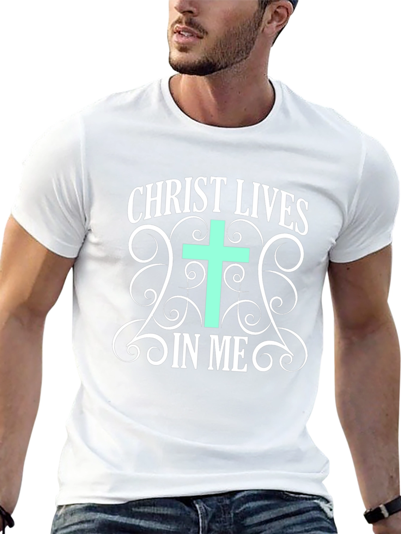 Christ Lives In Me Graphic Tee - Christian Apparel