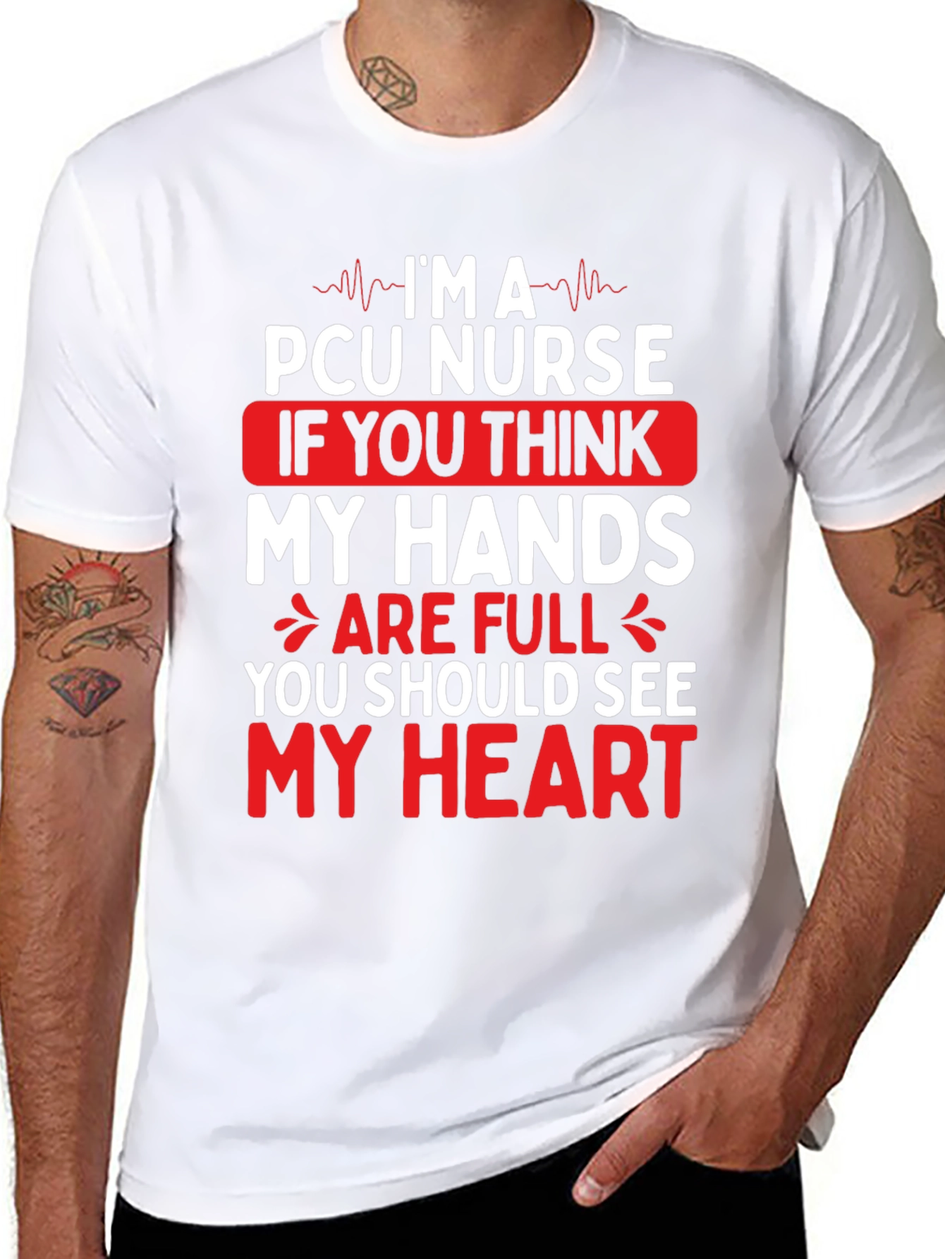 PCU Nurse T-Shirt - Full Hands Bigger Heart!