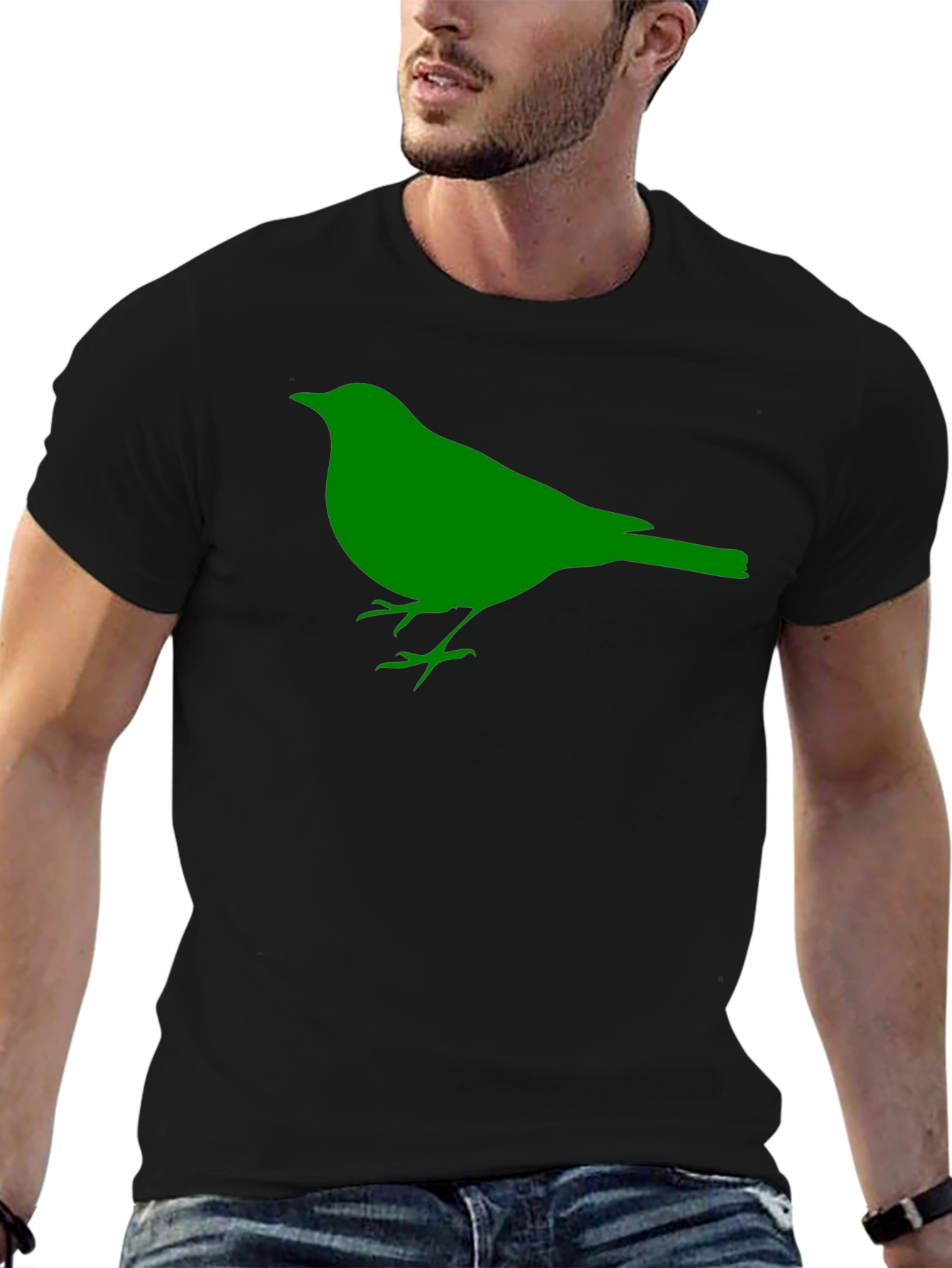 Bird Graphic Tee - Mens Black Short Sleeve