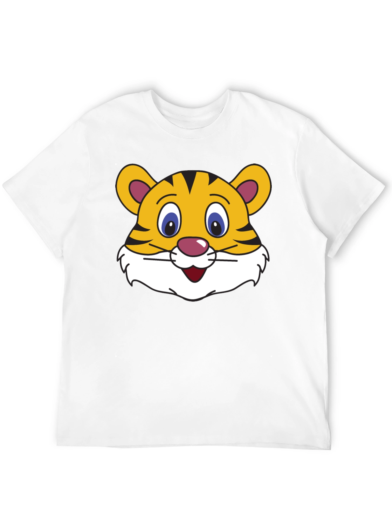 Tiger Face Graphic Black T-Shirt