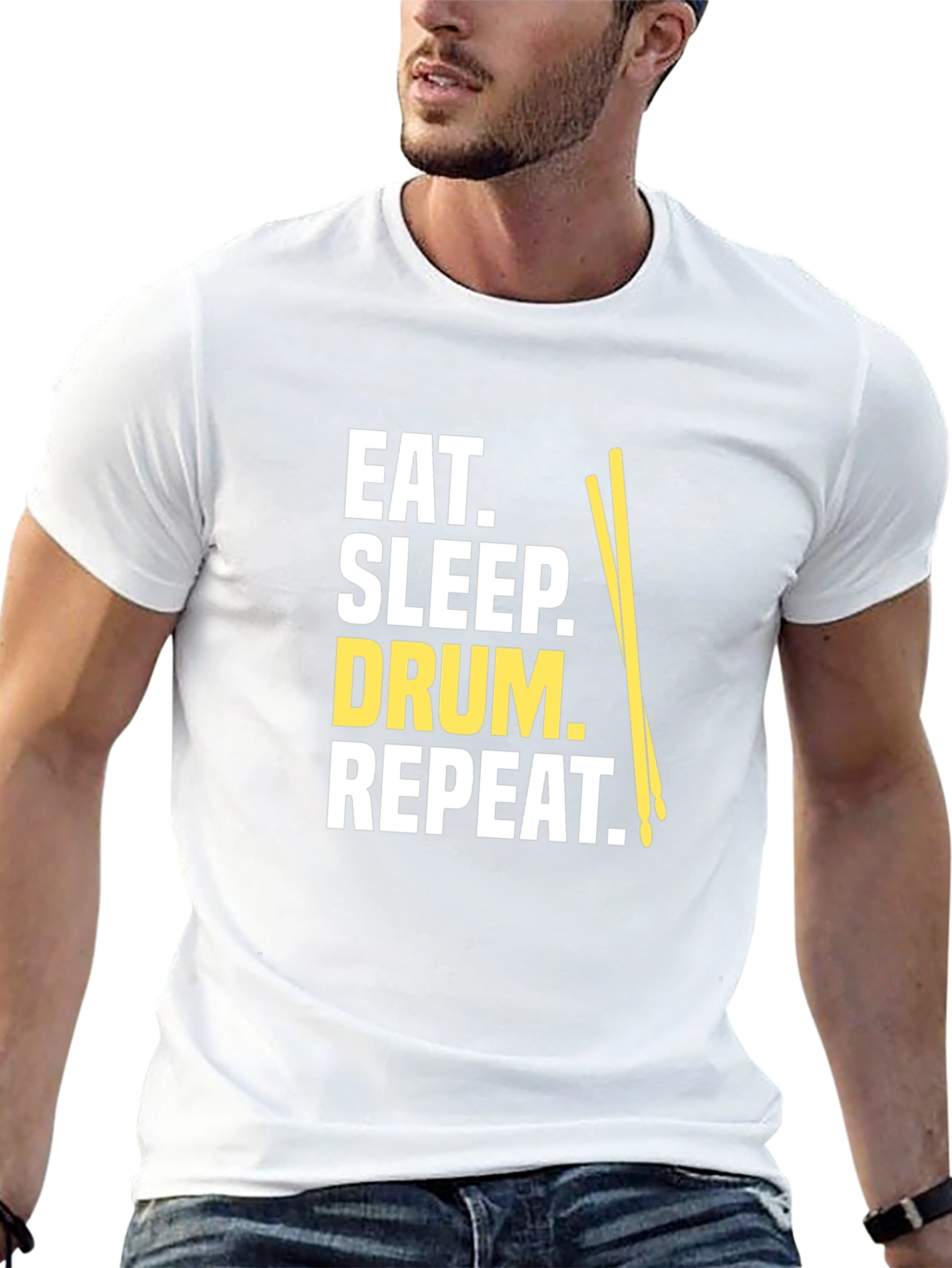 Eat Sleep Drum Repeat T-Shirt - Musician Tee