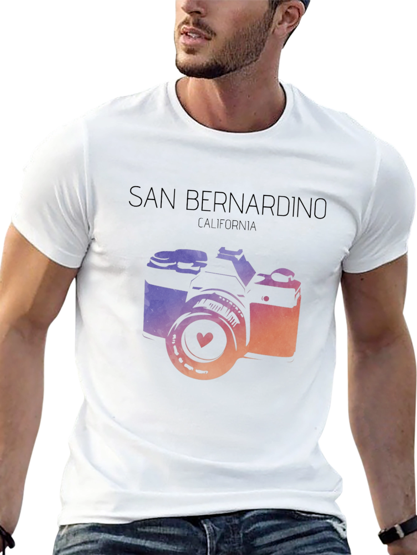 San Bernardino CA Camera Graphic T-Shirt