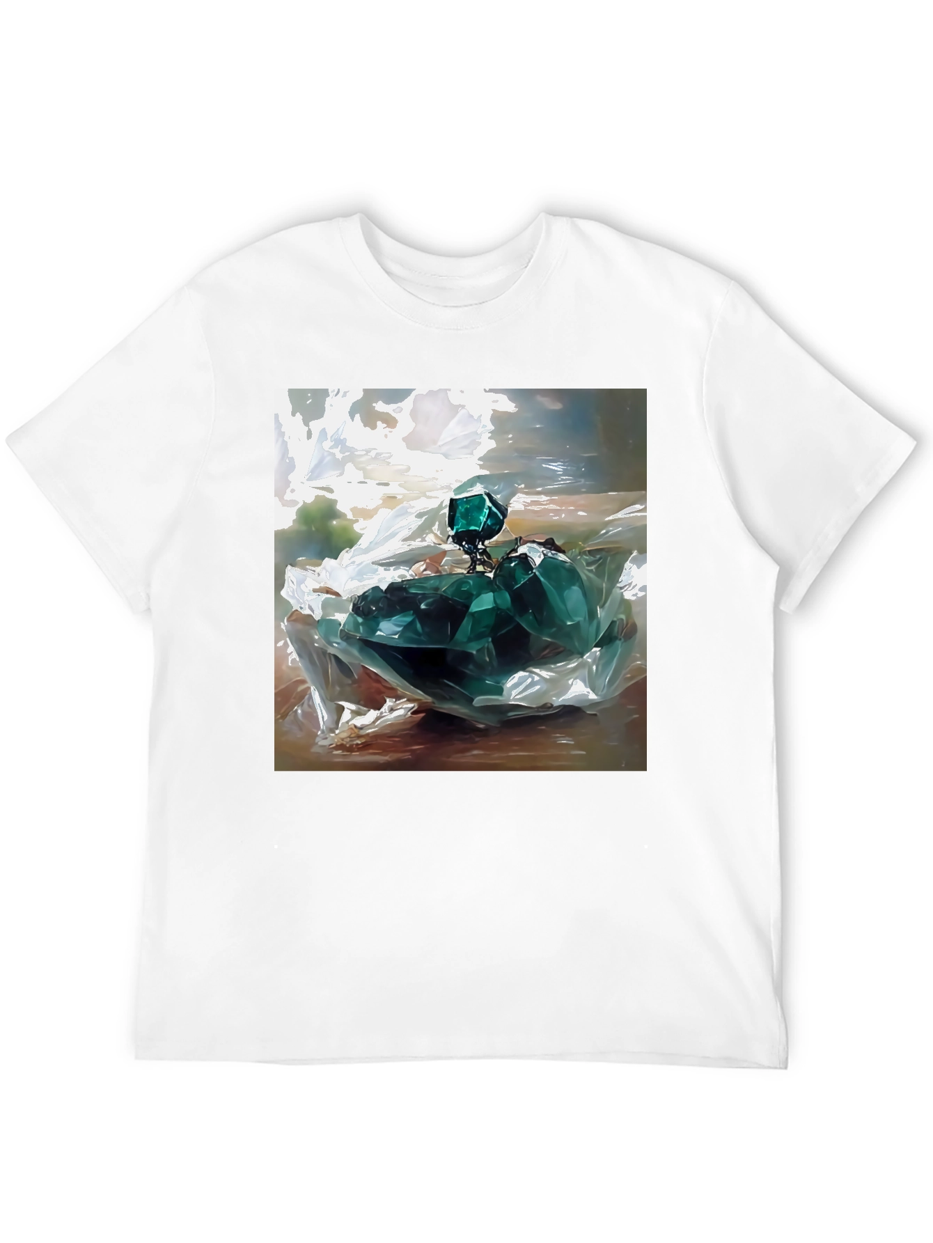 Emerald Gemstone Graphic Tee - Stylish Black T-Shirt