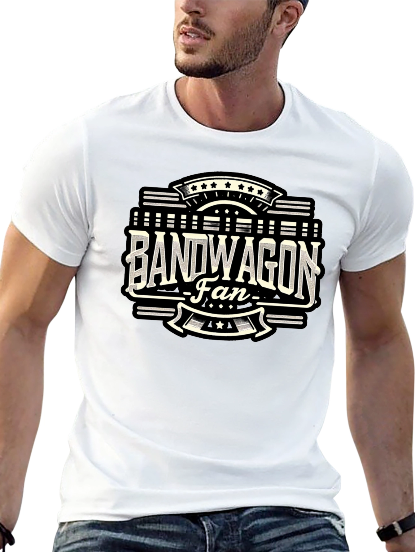 Bandwagon Fan Graphic T-Shirt - Black