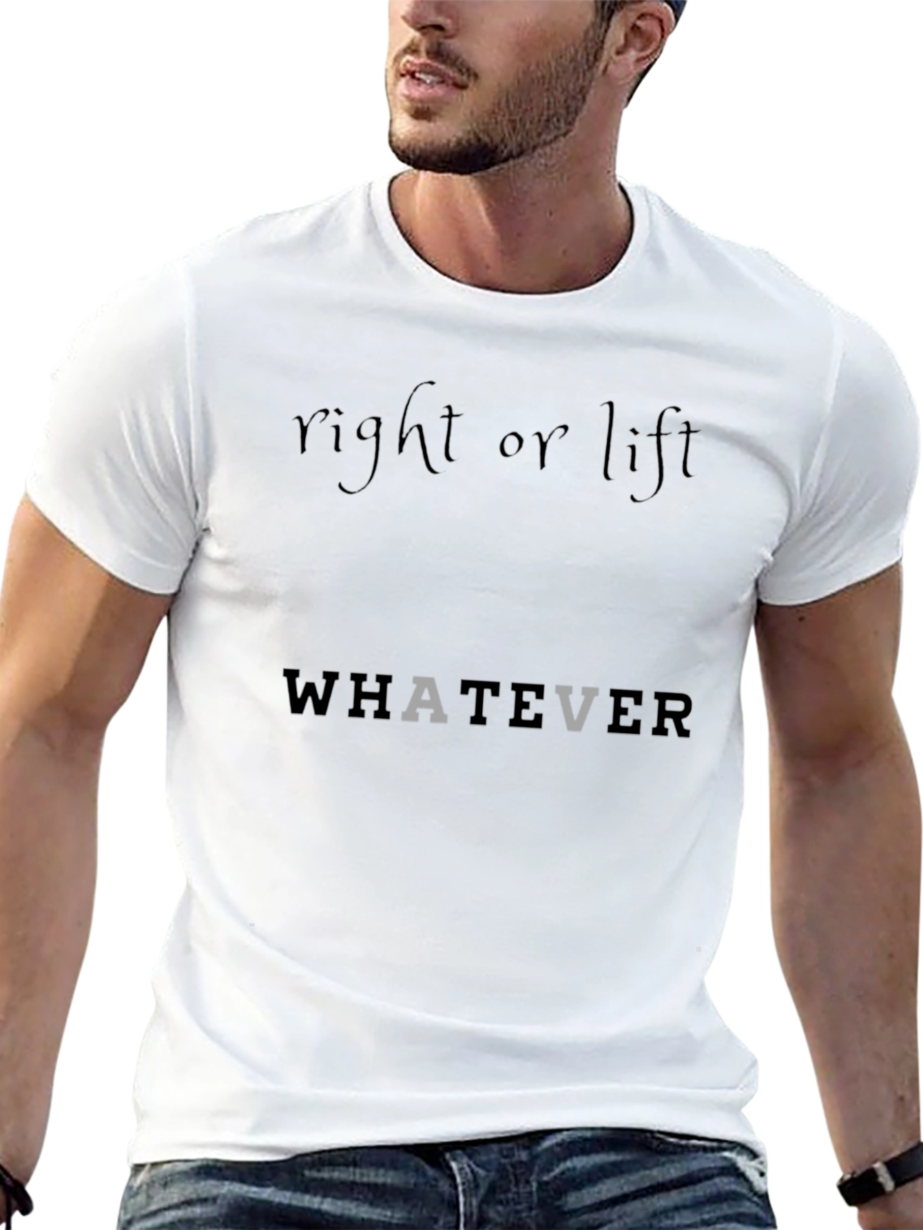 Whatever Right or Lift Black Cotton T-Shirt