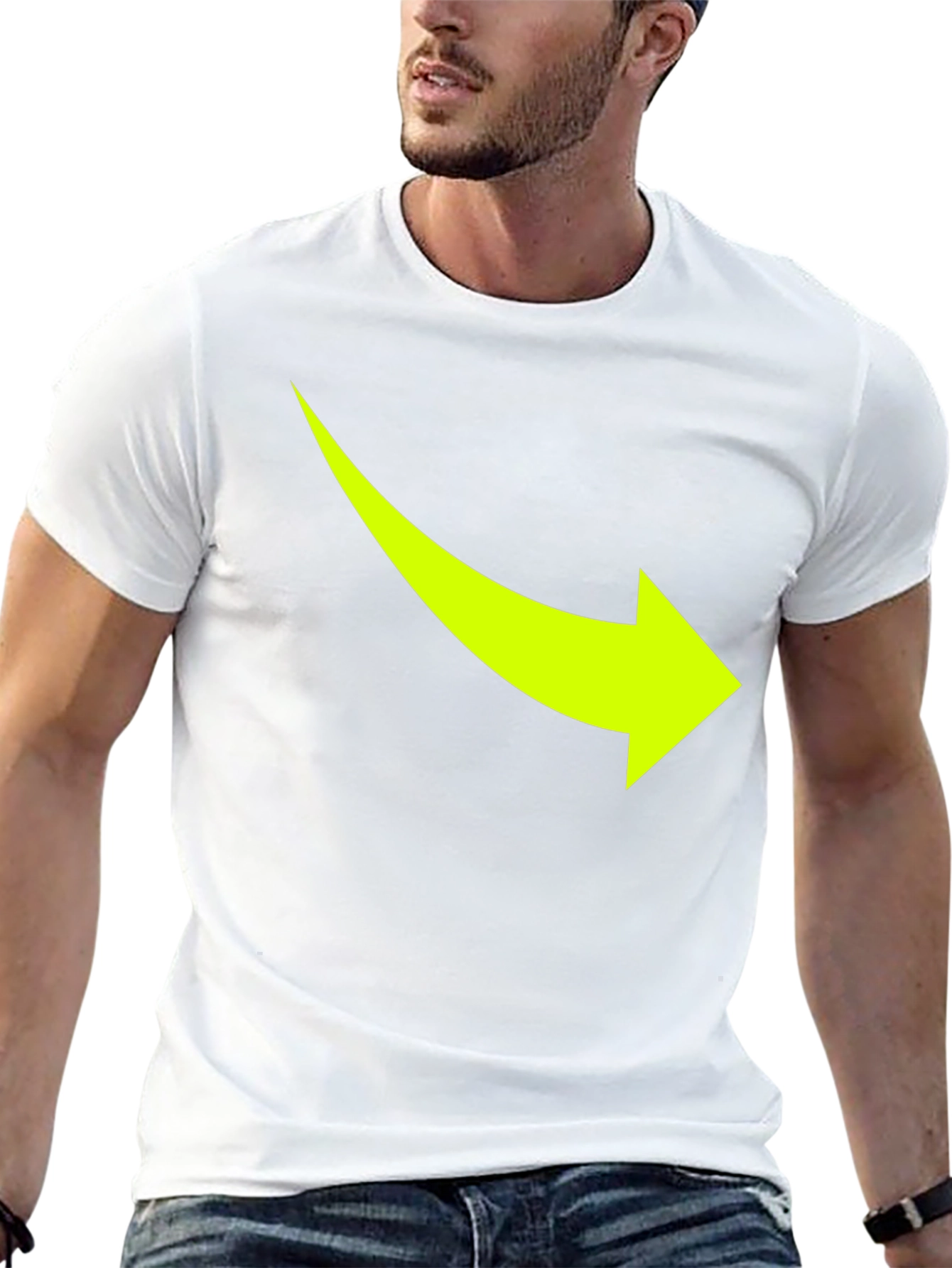 Arrow Graphic Tee - Casual Black T-Shirt