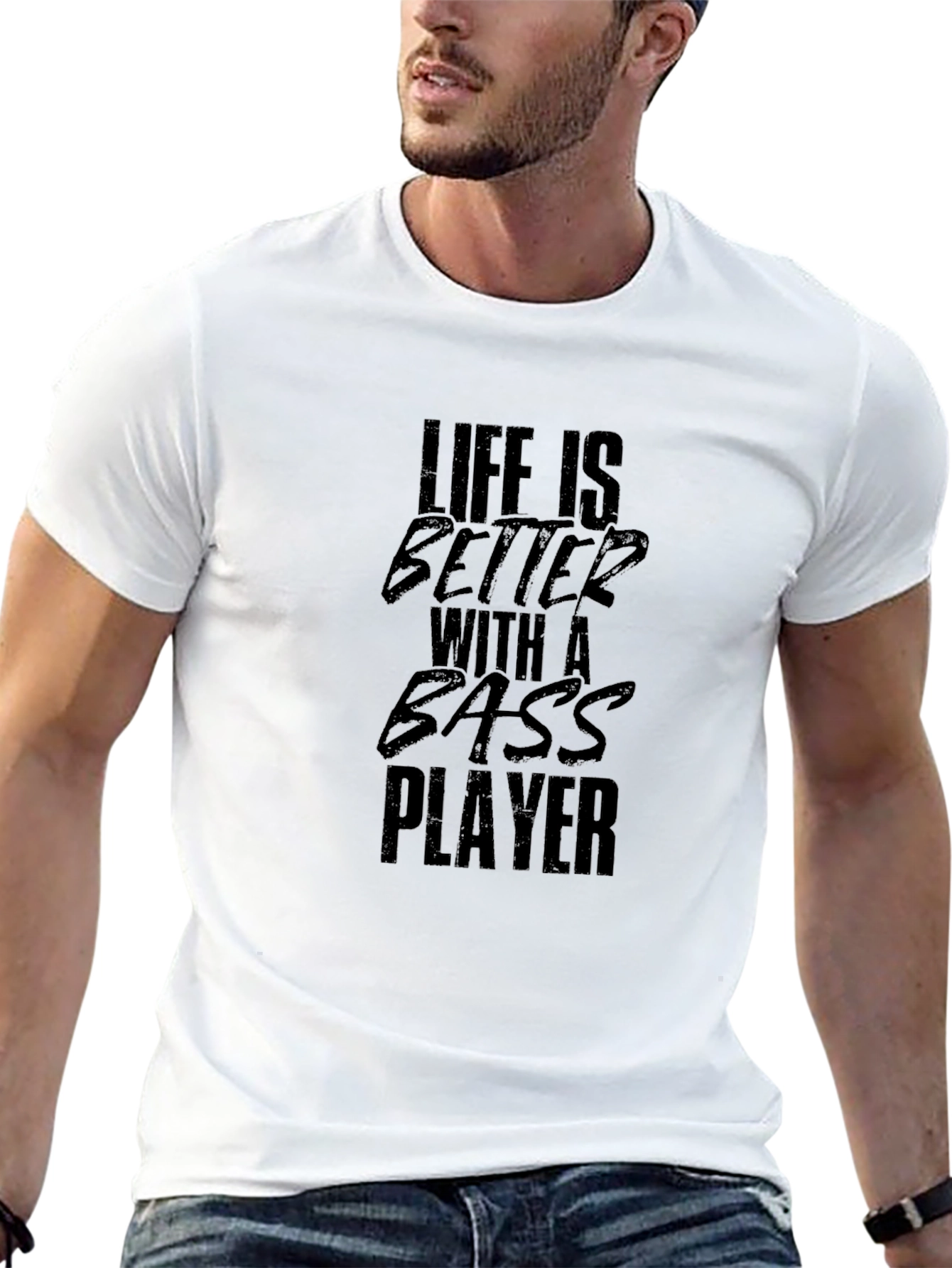 Life is Better With A Bass Player Black T-Shirt