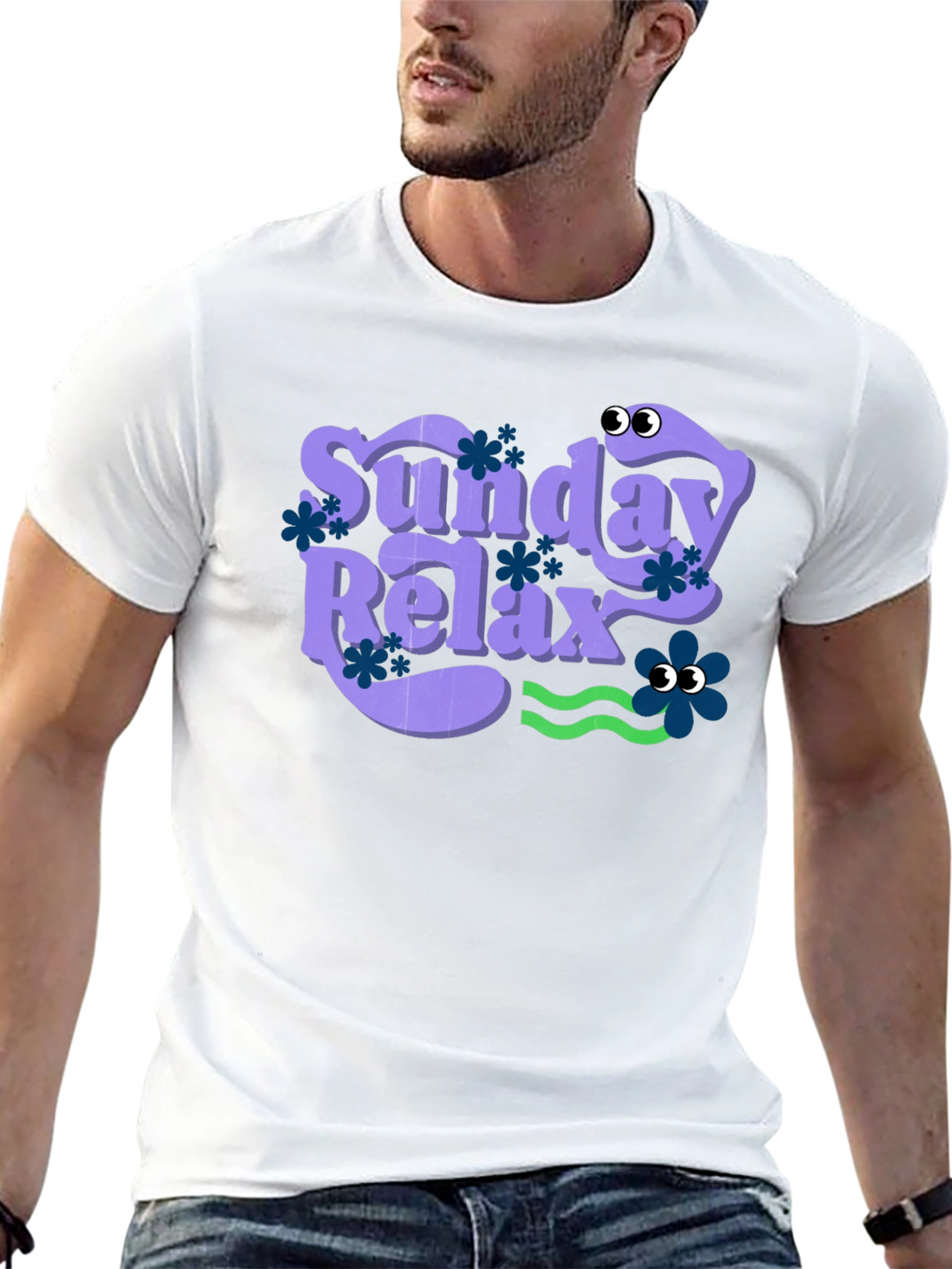 Sunday Relax Graphic Tee - Casual Comfort