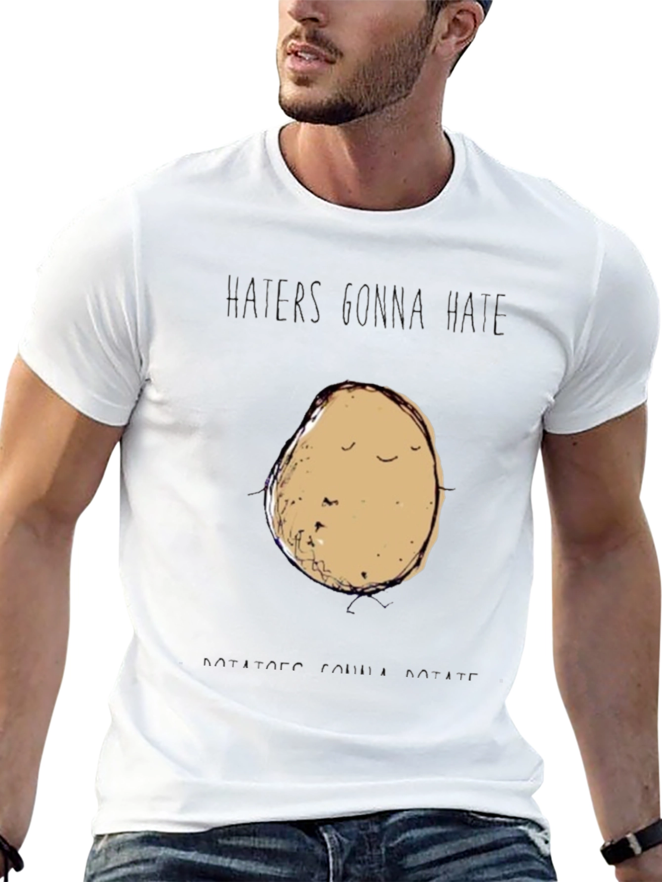 Haters Gonna Hate Potatoes Gonna Rotate Funny Graphic Tee