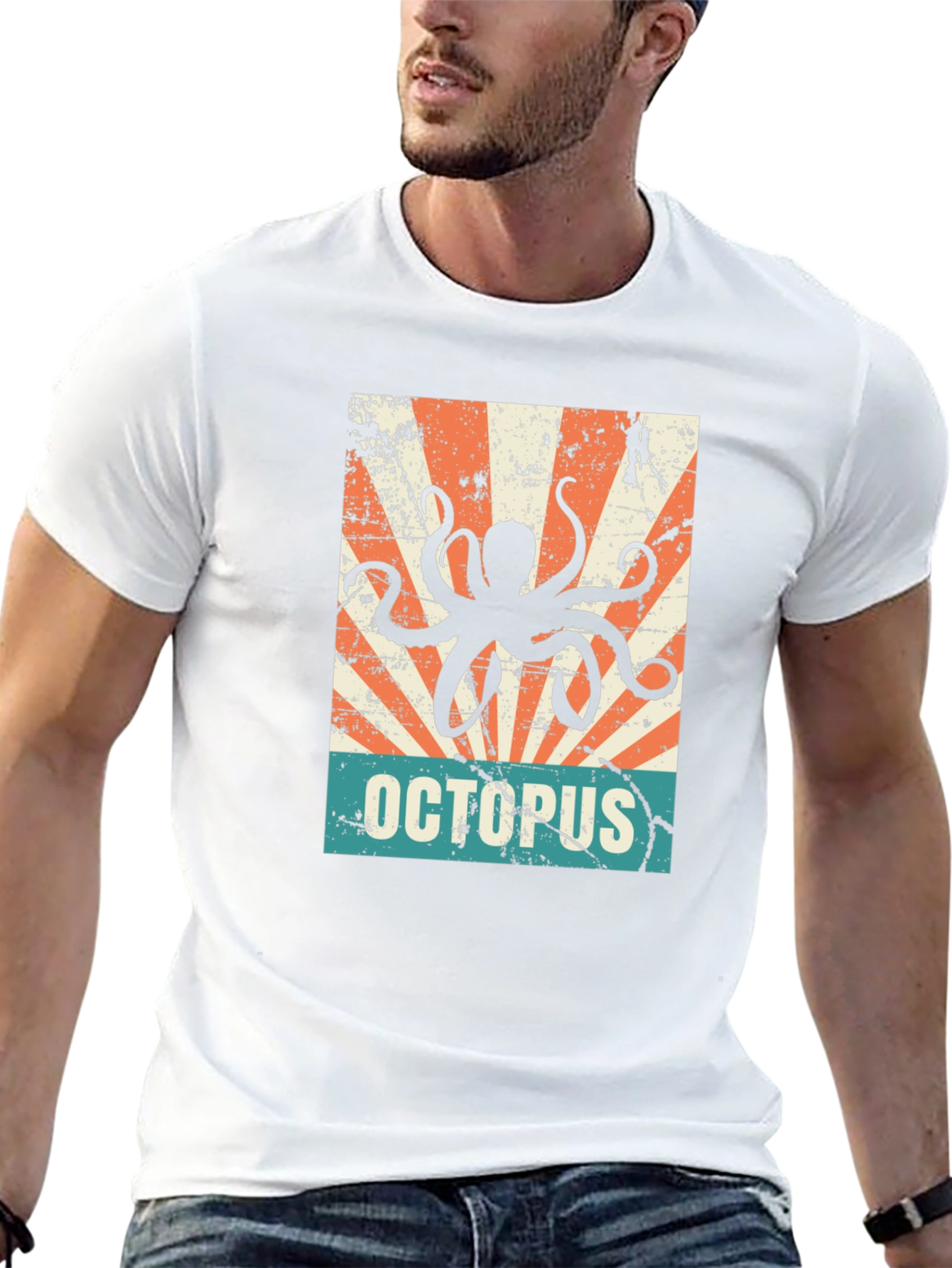 Retro Octopus Graphic T-Shirt