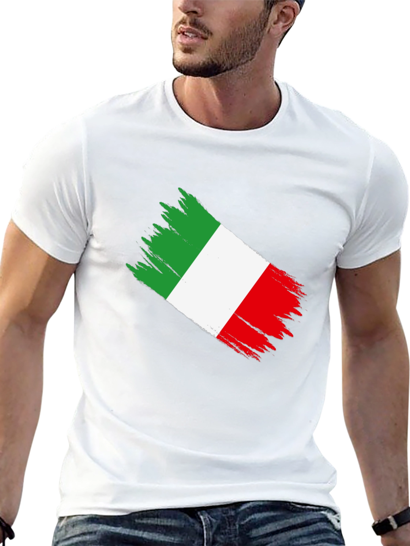 Italy Flag Brushstroke T-Shirt