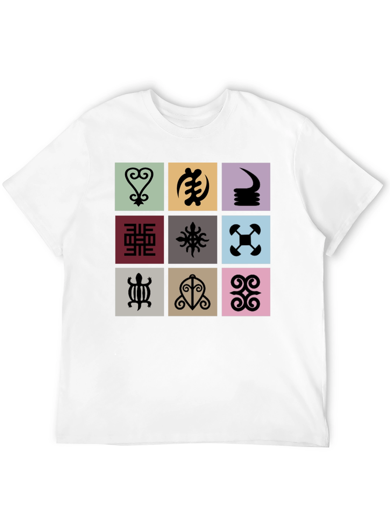 Adinkra Symbols Black T-Shirt - Cultural Graphic Tee