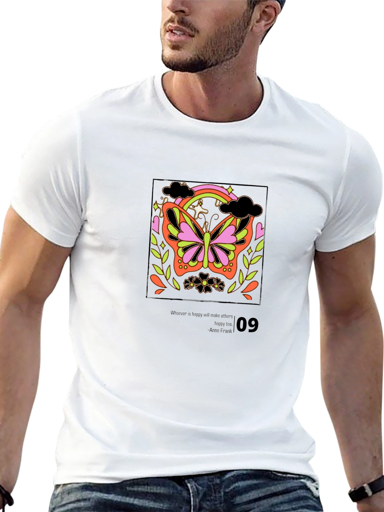 Butterfly Graphic Black T-Shirt