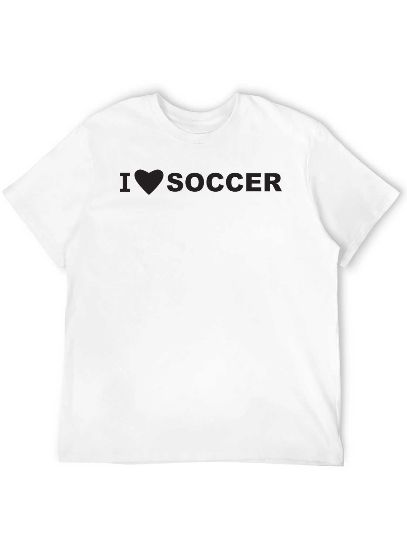 I Heart Soccer T-Shirt - Black Crew Neck Tee