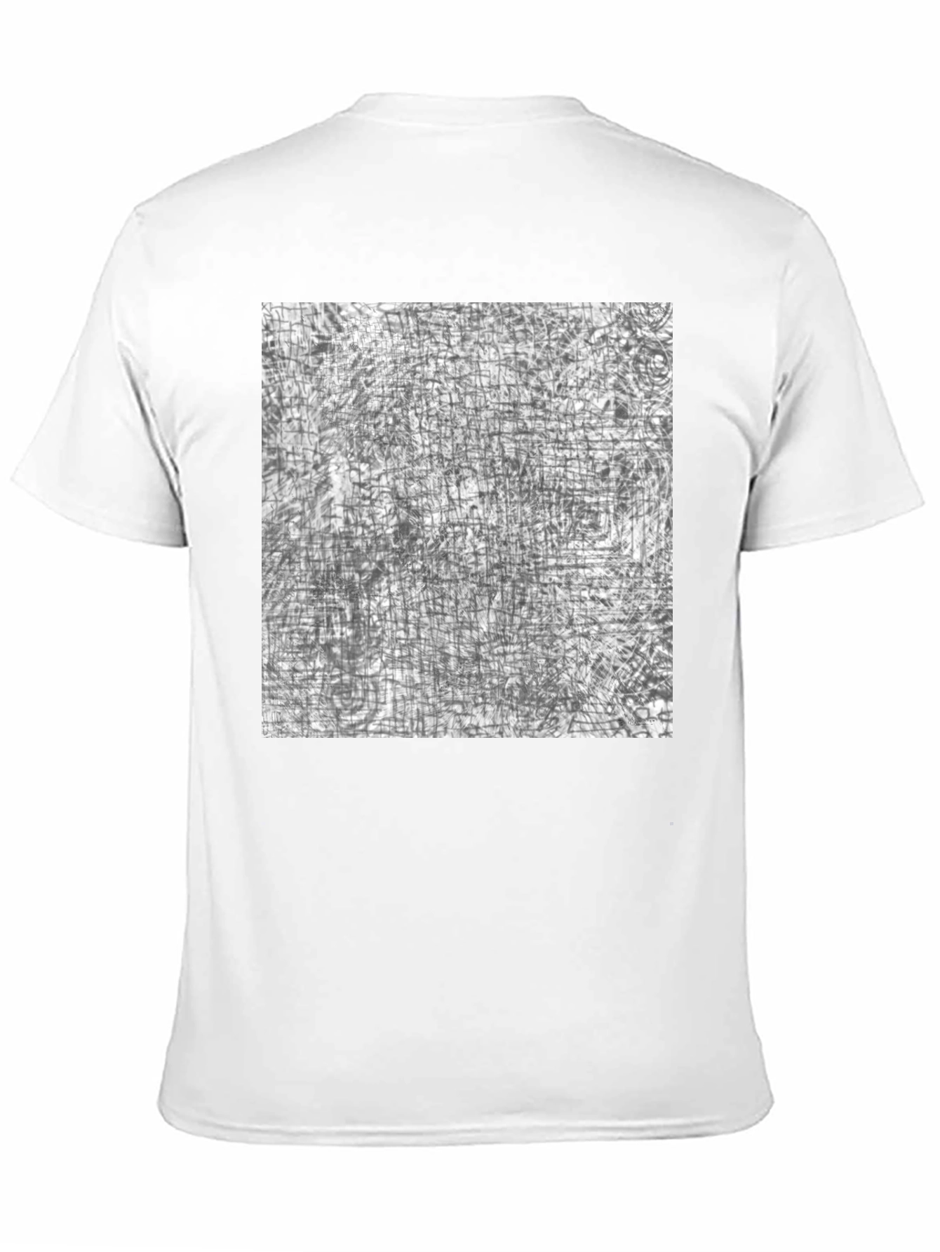 Abstract Grid Graphic Print Black Tee