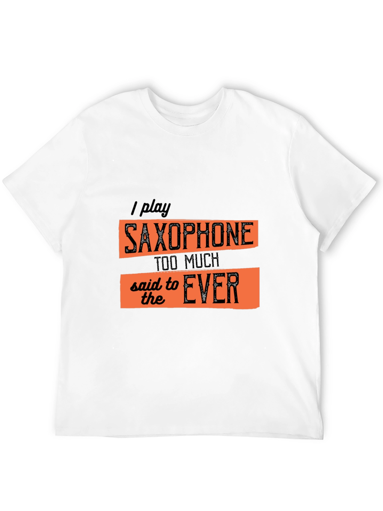 Saxophone Player Graphic Tee - Black Cotton T-Shirt