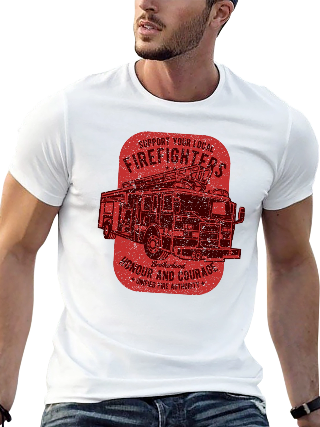 Firefighters Support T-Shirt - Honour and Courage