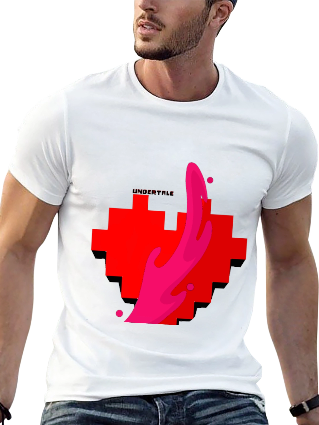 Undertale Heart Pixel Graphic Tee - Black