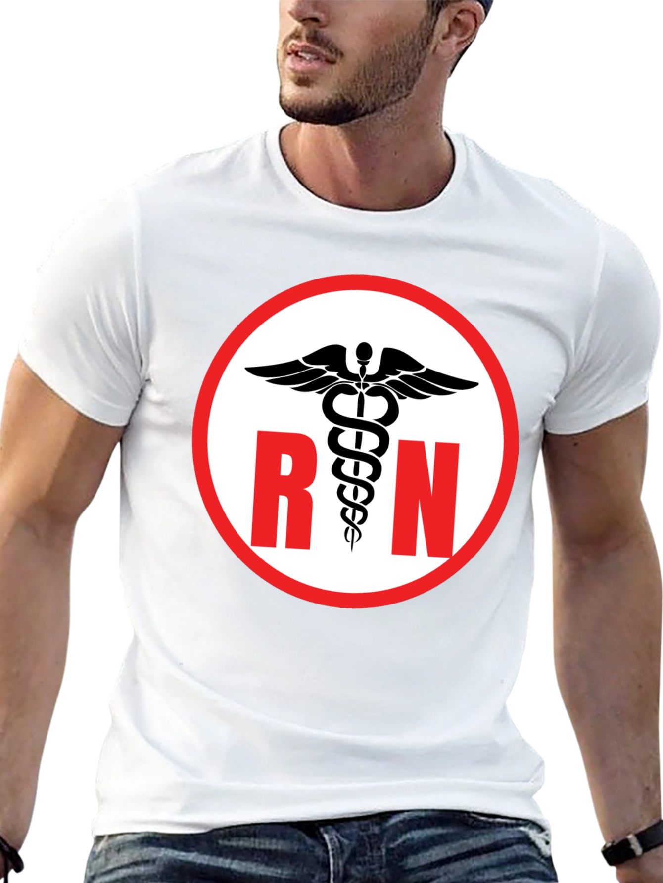 RN Caduceus T-Shirt - Registered Nurse Graphic Tee