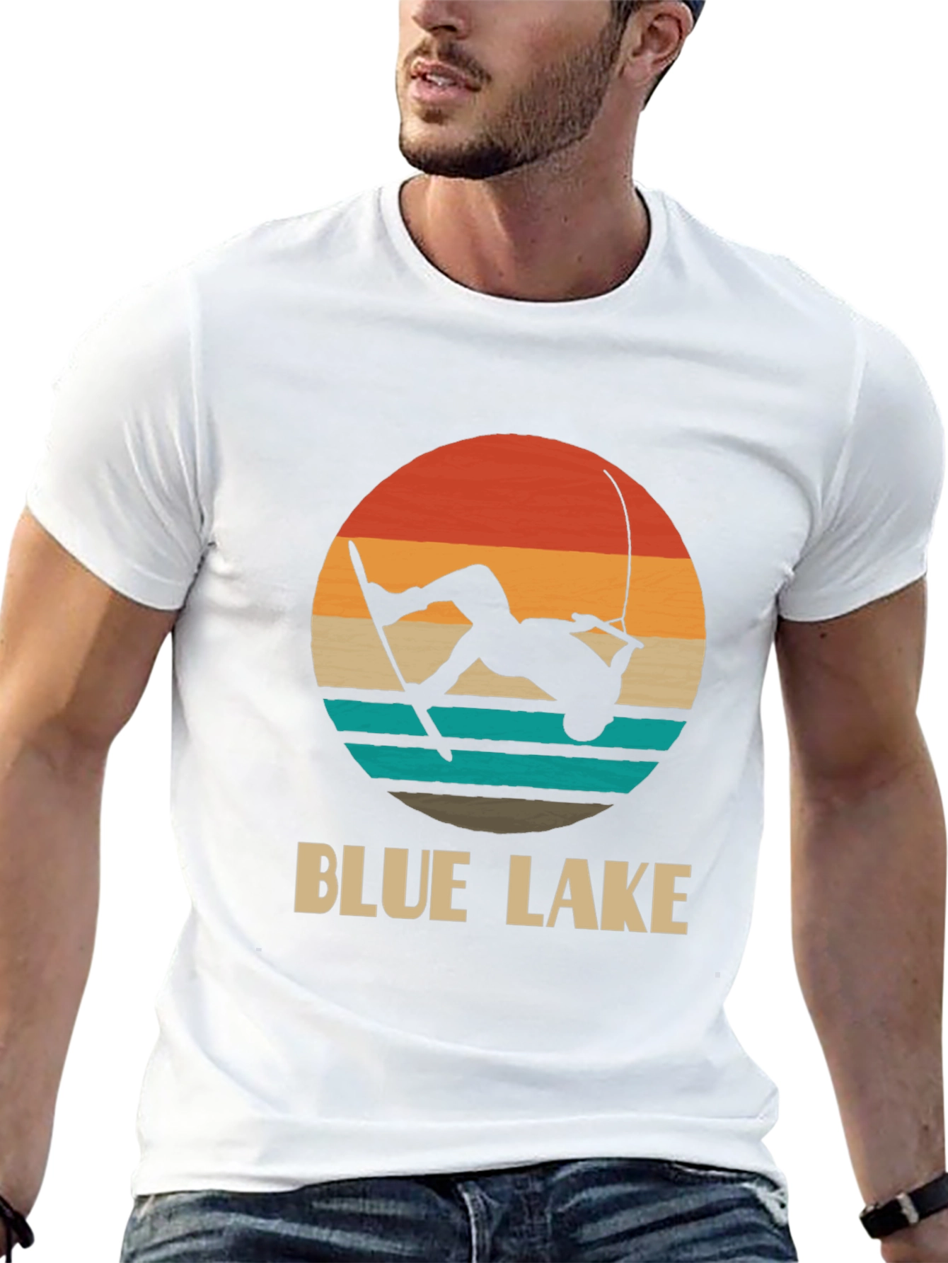Blue Lake Wakeboarder Graphic Tee
