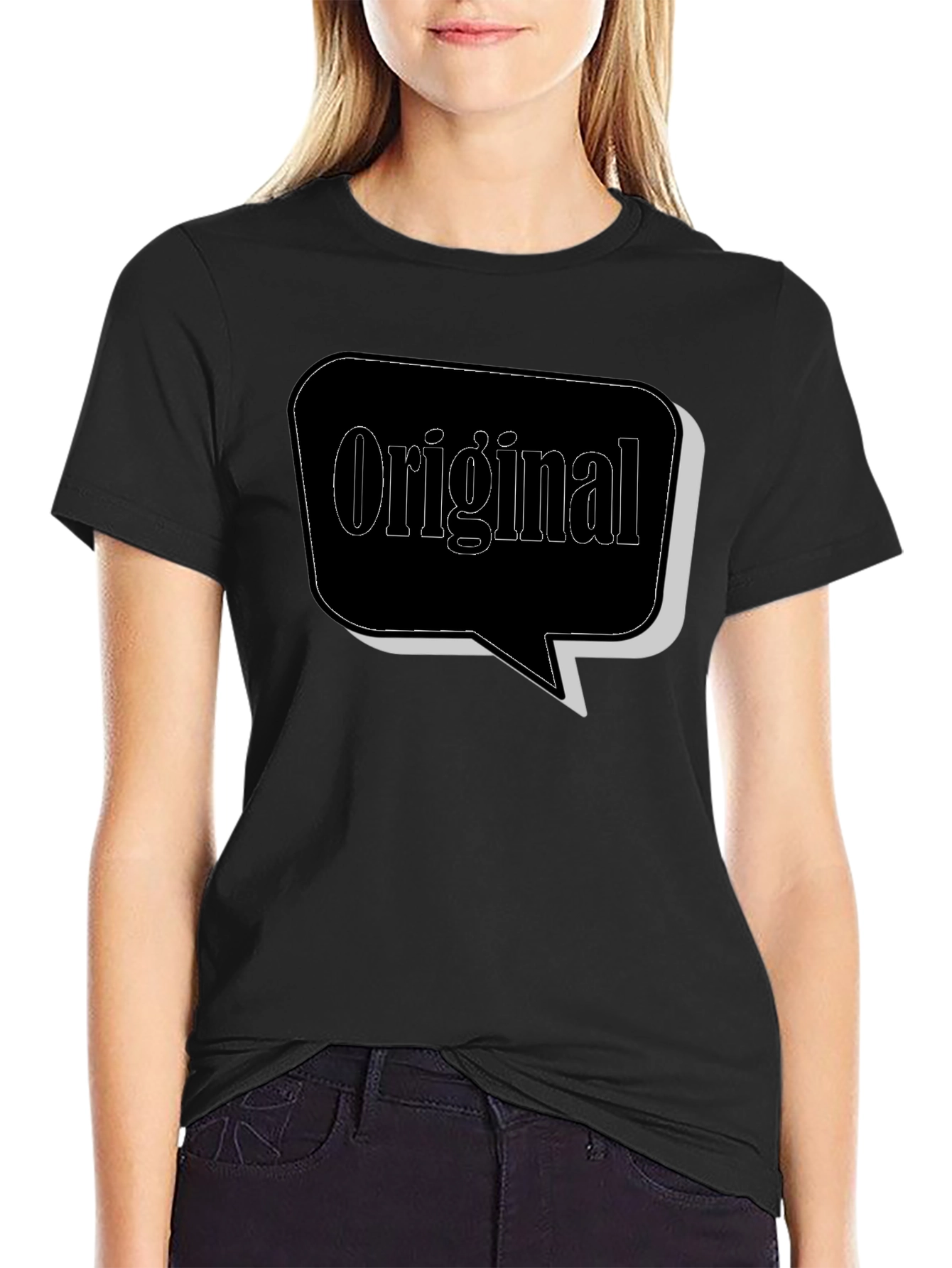Original Graphic Tee - Black Cotton Blend